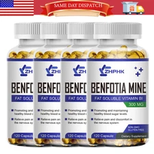 ZHPHK Benfotiamine 300mg (120 Vegetarian Capsules) (1-4Pack) Gluten Free Non-GMO