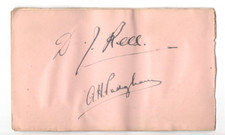 Dai Rees & Alf Padgham Signed Page 1930s /Autographed Golf