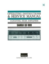 Escaneos de alta resolución del manual del propietario/servicio para Sansui QS-800 4 canales amplificador trasero