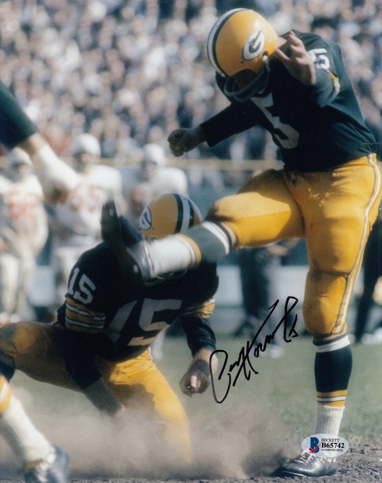 Paul Hornung #0 Signed 8x10 Photo Beckett Certified Green Bay Packers 041118 