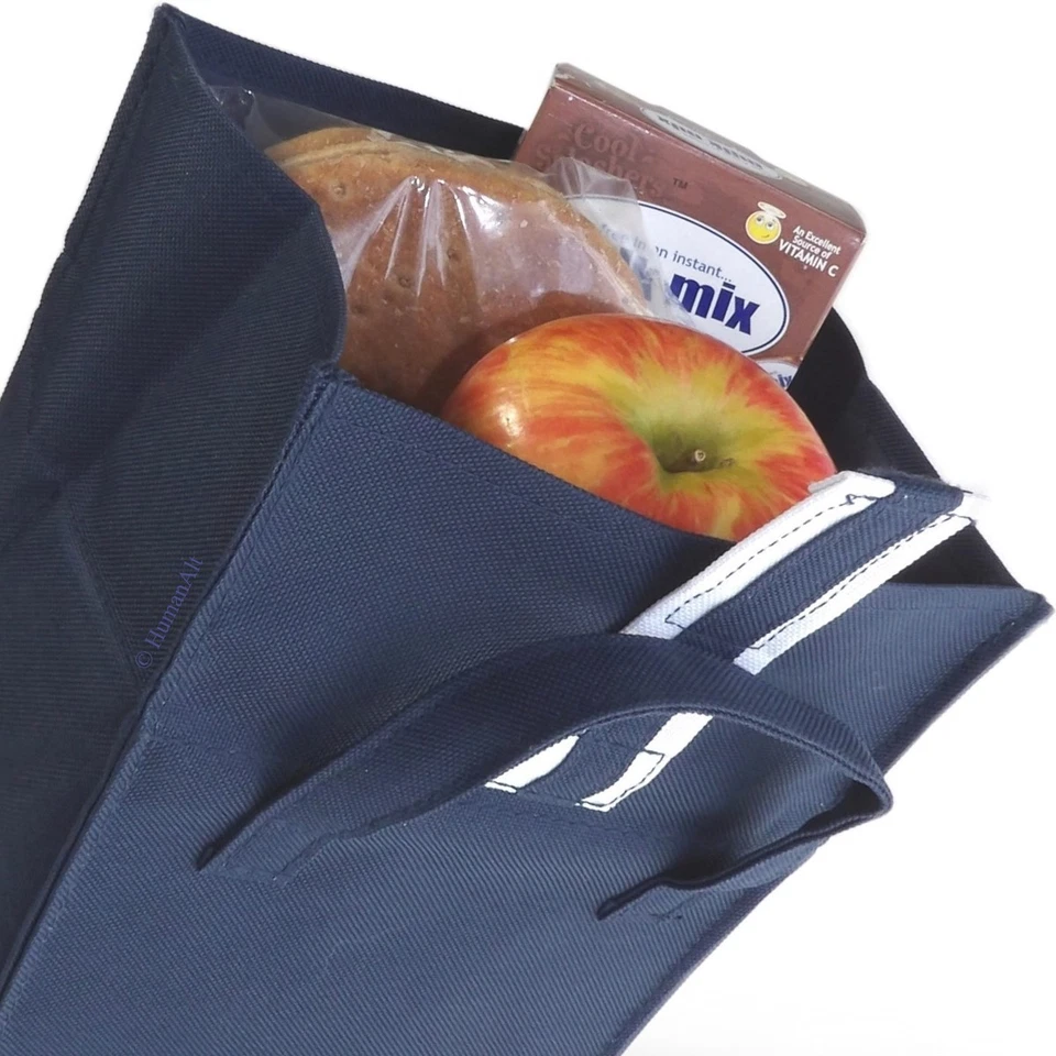 Bolsa de almuerzo aislada de lona resistente a prueba de fugas Foto 3 de 4