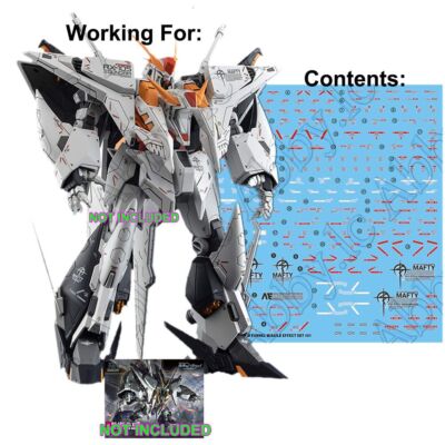 for HG 1/144 RX-105 Ξ Xi High Grade UC Hathaway Flash Water UV Light-React Decal