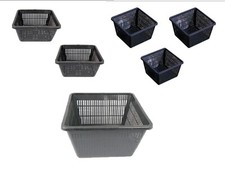 Plastic Mesh Aquatic Large Square Basket Pond Plant & Flowers Planters | 6 Pack
