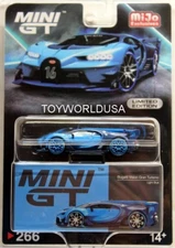 Mini GT Bugatti Vision Gran Turismo Chase Light Blue #266 TSM Model MiJo Excl.