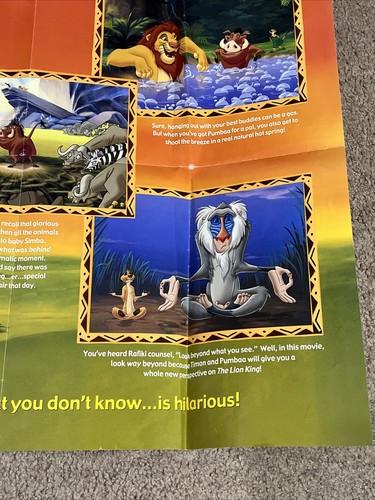 Walt Disney The Lion King 1 1/2 Poster Timon Pumbaa - Picture 5 of 18