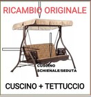 OFFERTA KIT RICAMBIO CUSCINO + TETTUCCIO DONDOLO 3 POSTI ZANZIBAR BEIGE 2026