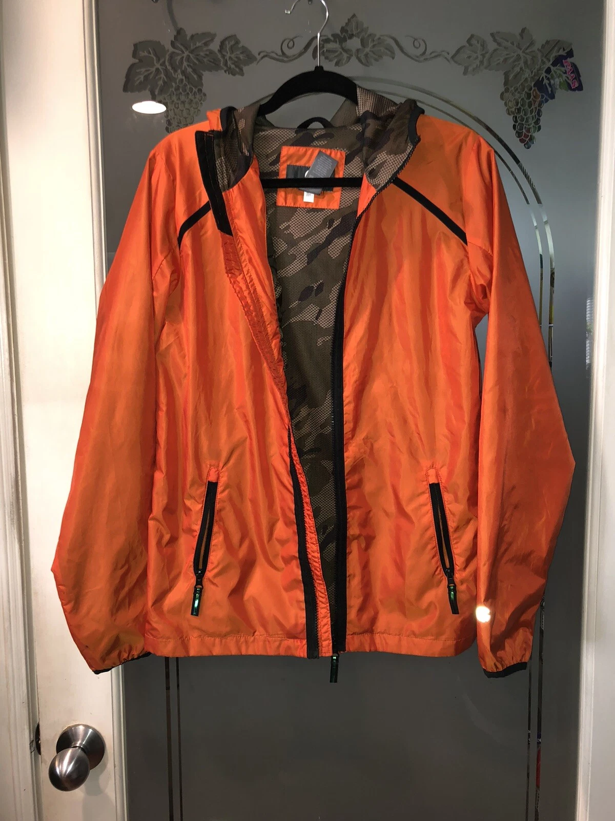 Champion hunters orange lightweight windbreaker mens extra large