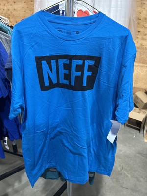 Neff Company T-Shirt Short Sleeve Neff Graphic Mens X-Large Blue Skate Beach NWT