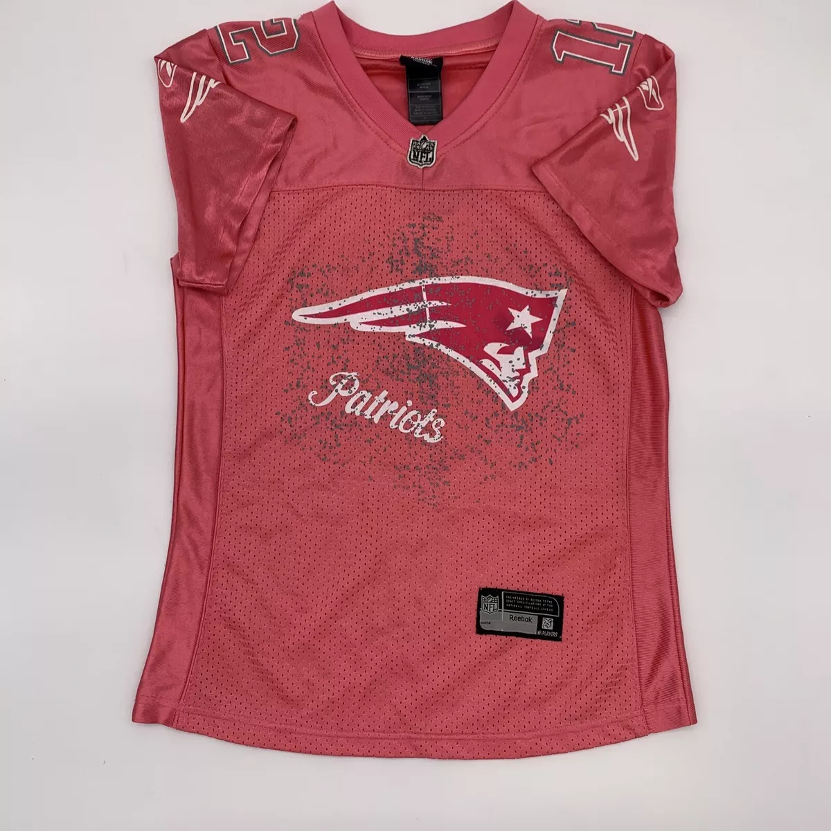 Vintage TOM BRADY Jersey Womens Medium New England Patriots Pink Reebok Ladies