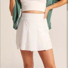Abercrombie Fitch Women's Pleated Traveler Skort White Size XS