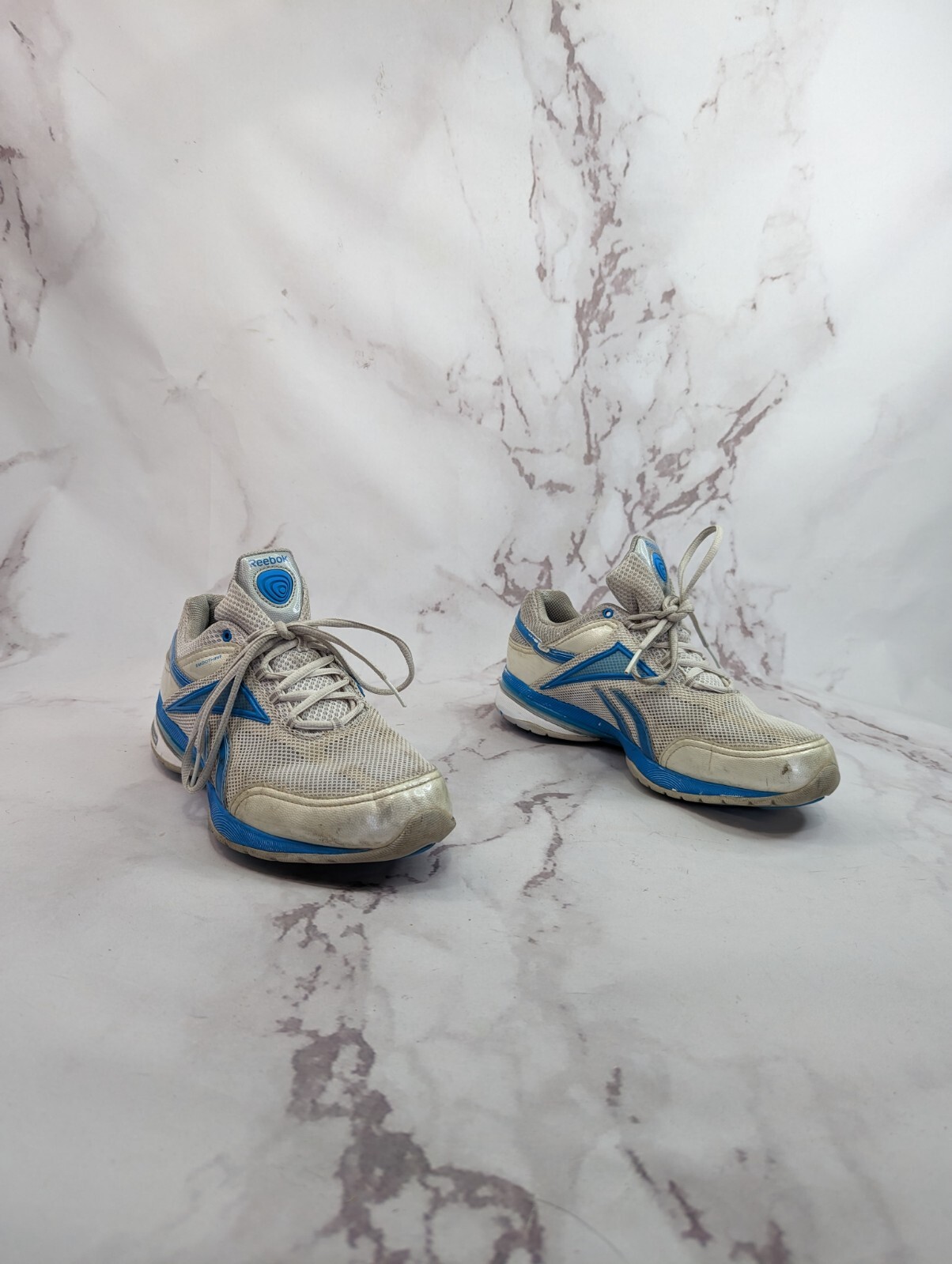 Reebok EasyTone Womens Size 9.5 White Blue Tennis Shoe Sneaker Low Top Running  thumbnail 3