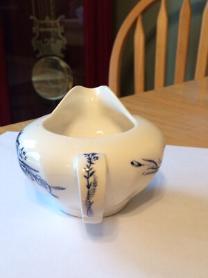 COLLECTIBLE NASCO VINTAGE JAPAN -QUEENS ROSE-BLUE/WHITE FLORAL