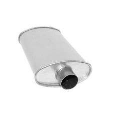 AP Exhaust 2.5" INLET OUTLET Xlerator Performance Aluminized Steel Oval Muffler