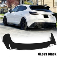 For Mazda 3 Axela Sport Hatchback 2014-19 Gloss Black Rear Roof Spoiler Lip Wing
