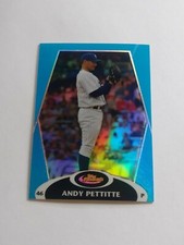 2008 Topps Finest ** BLUE REFRACTOR **  #93 Andy Pettitte #D / 299  