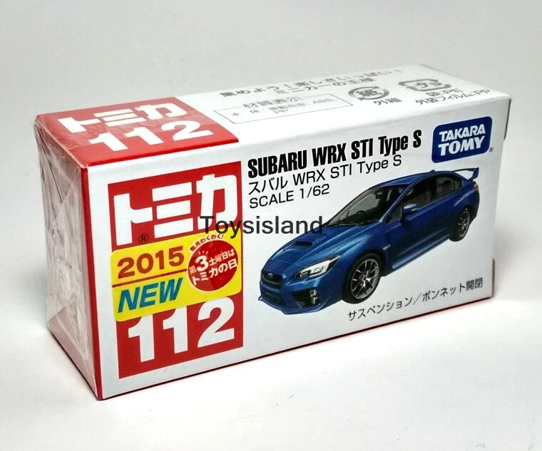 TOMICA 112 SUBARU WRX STI TYPE S 1/62 TOMY NEW blue 2015 ( Unopened ) - Image 2 of 4