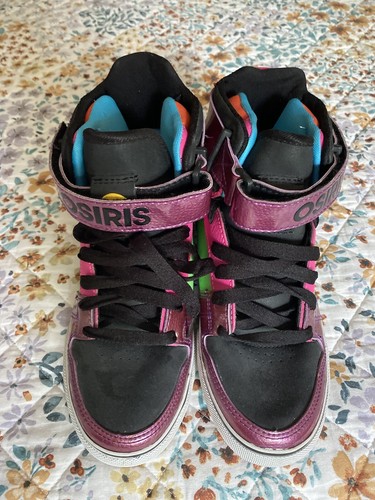 Zapatos para mujer Osiris 7 negros Neón zapatillas de skate - Imagen 4 de 6