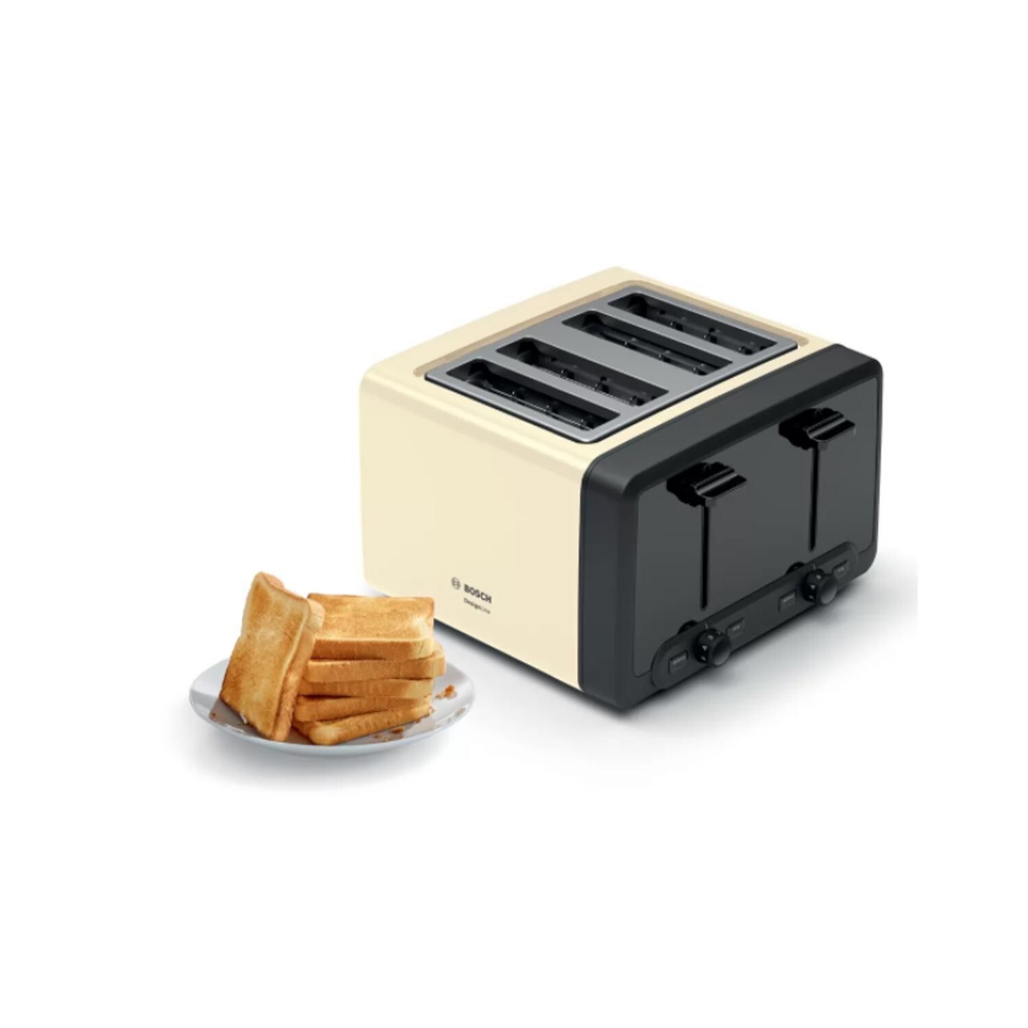 Bosch 4Slice Toaster Design Line Variable Browning Control Beige