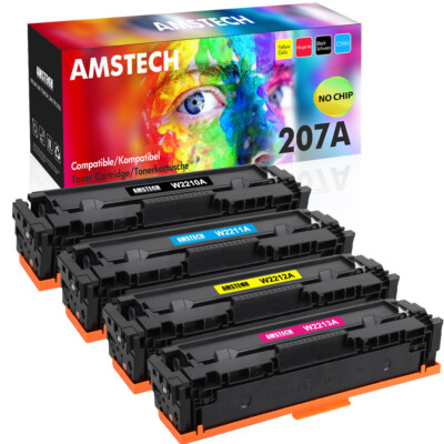 1-4 XXL Toner Für HP 207A Color LaserJet Pro MFP M283fdw/fdn M255dw/nw Kein CHIP
