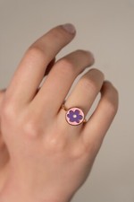 Small Purple Flower Ring