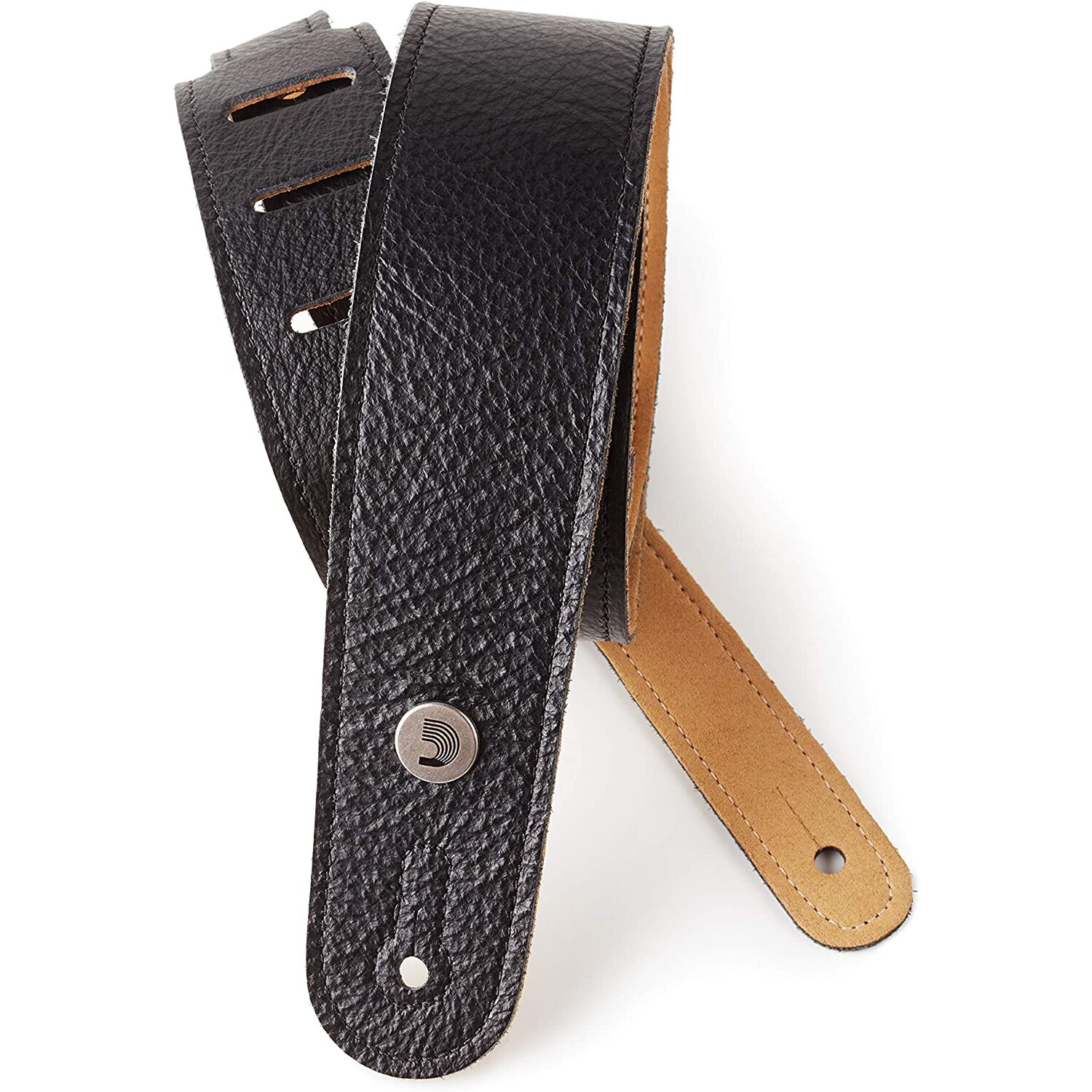 Гитарный ремешок DAddario Slim Garment Leather 2, черный
