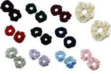 2 pcs Velvet Hair Scrunchies Ponytail Holder Ties Medium Size For Girls School