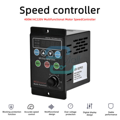 AC220V 400W Motor Speed Regulator Motor Speed Control Controller Digital Display