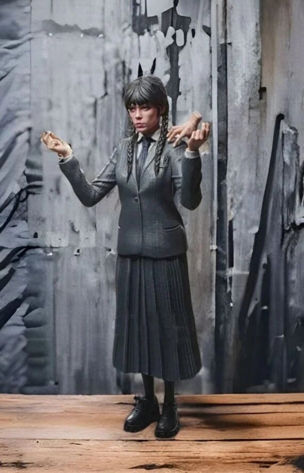 Wednesday Addams Action Figure 3D Resin 20cm/7,8 inches