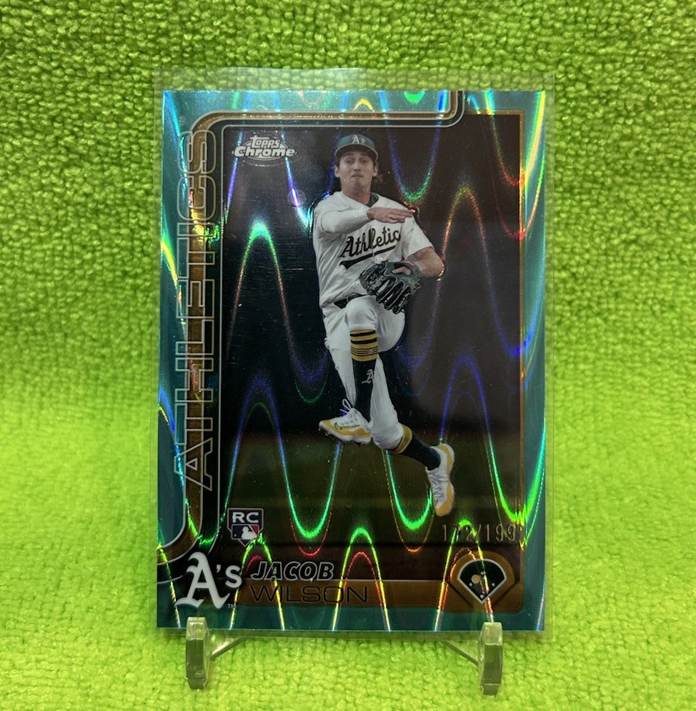 2025 Topps Chrome - Jacob Wilson #96 Aqua Refractor /199 (RC)
