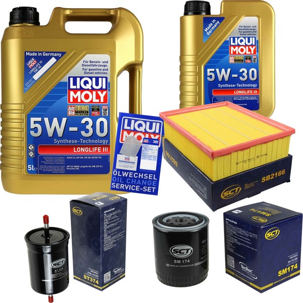 SCT Inspektionspaket 6L Liqui Moly Longlife 5W-30 FüR Audi A4 Cabriolet 2.4 3.0-image