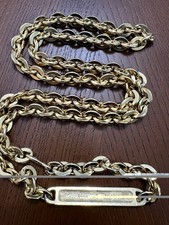Vintage Accessory Accent NYC Chain Link Belt Gold Tone