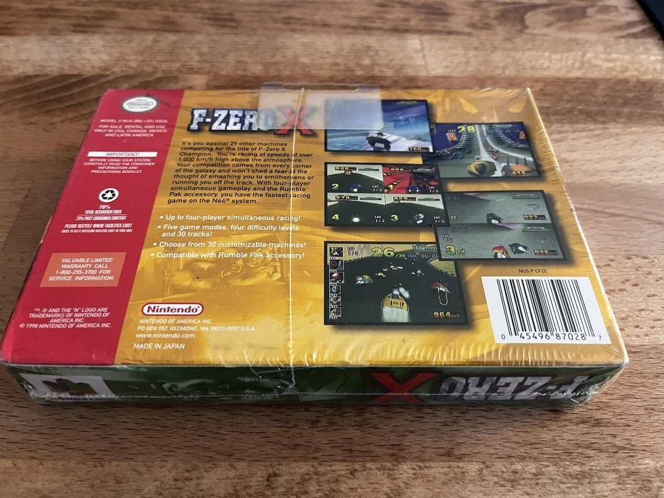 F-Zero X Nintendo 64 Factory Sealed NEW - Image 4 of 4