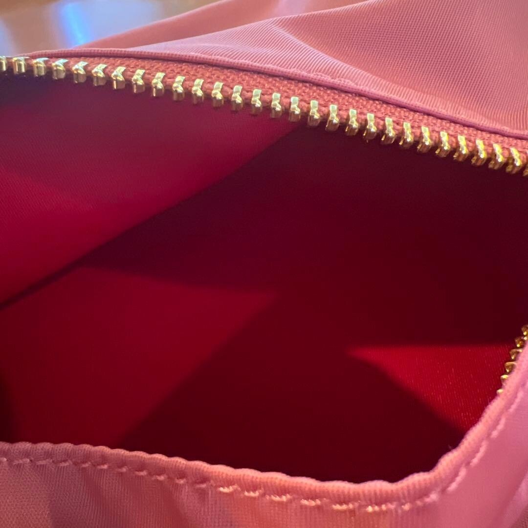 Anya Hindmarch Pink Mini Crystal Eyes Nylon Drawstring Backpack Top Handle image 9