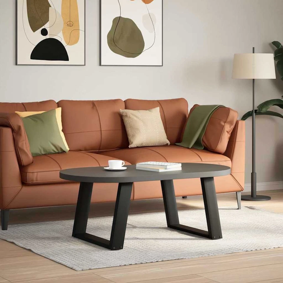 Couchtischbeine U-Form 2 Stk. Schwarz 70x(42-43) cm Stahl - Bild 3 von 4