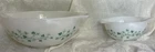 Vintage Pyrex Chip & Dip Set Green Ivy Pattern 1962 #441 & 444