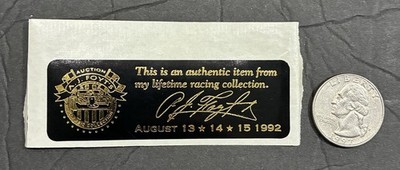 1992 AJ Foyt Classic Collection Auction At IMS Authentic Item Unused Sticker