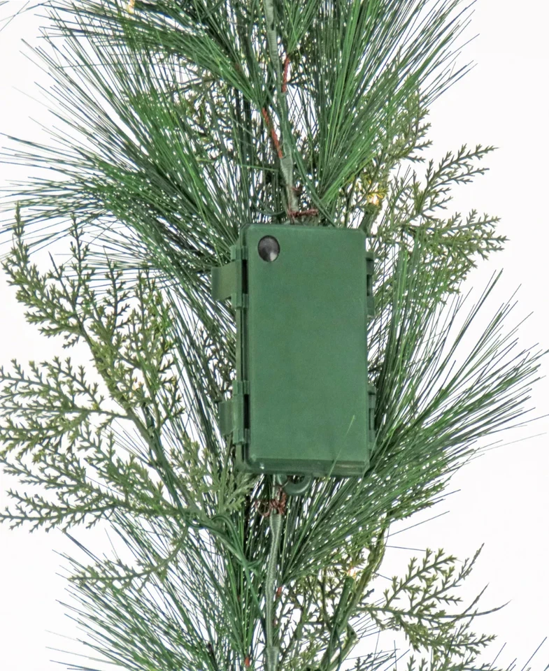 National Tree Company HGTV Home Collection Pre-Lit Black Tie Cedar Garland 9 ft. - Image 3 of 4