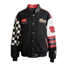 Chase Authentics JH Leather Dale Earnhardt Jr Varsity Bomber Jacket XL