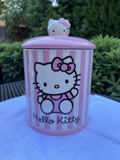 Silver Buffalo Sanrio Hello Kitty Pink Ceramic Cookie Snack Jar Medium 2 Parts