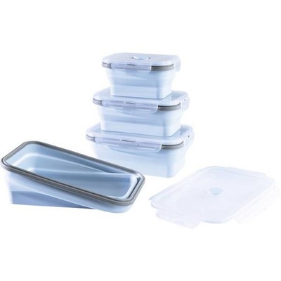 GourmetMaxx 15096 Container Kit of 4 Silicone Blue