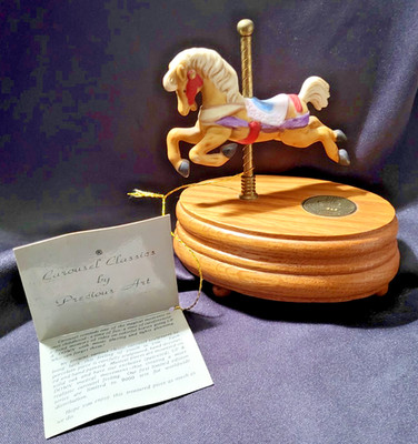 Vintage Carousel Music Box Precious Arts Irish Eyes Are Smiling 1987