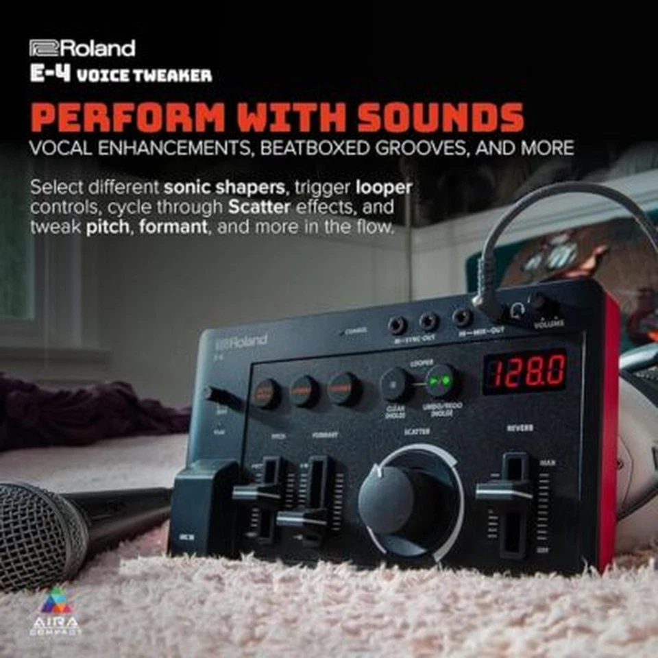 ROLAND E-4 VOICE TWEAKER AIRA COMPACT vocal effector vocal looper Japan +Track - Image 3 of 4