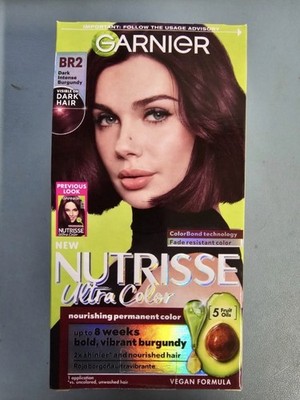 3-PACK Garnier Nutrisse Ultra Color Hair Color #BR2 DARK INTENSE BURGUNDY