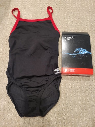 Speedo Flyback Youth One-Piece Training Suit, Red/Black, 12 | eBay