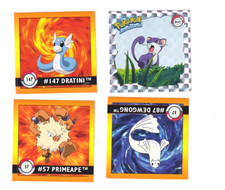 1999 Pokemon Artbox Sticker Lot of 4 147, 57, 87, PR 17 Prism Holograph Mint