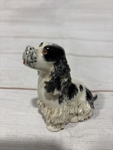 Vintage Porcelain Spaghetti String Cocker Spaniel Dog Figurine~1950-60s
