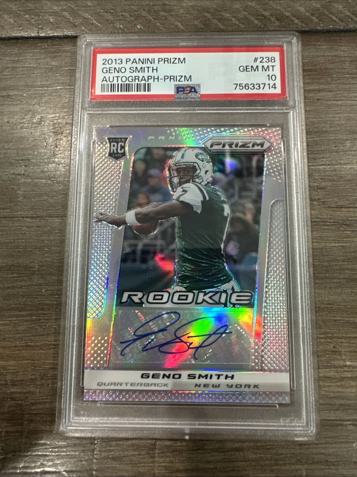Geno Smith Panini Prizm #238 Autograph-Prizm
