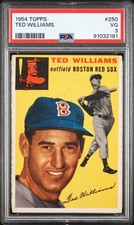 1954 Topps #250 Ted Williams PSA 3 VG