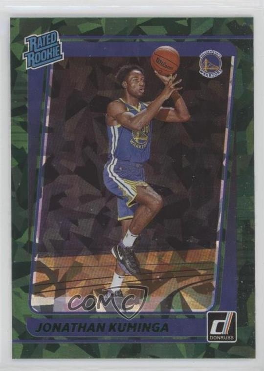2021-22 Panini Donruss Rated Green Ice Jonathan Kuminga #240 Rookie RC 02ez