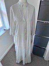 MADE IN ITALY CREAM MAXI DRESS ONE SIZE BEAUTIFUL VISCOSE SIZE 8-16